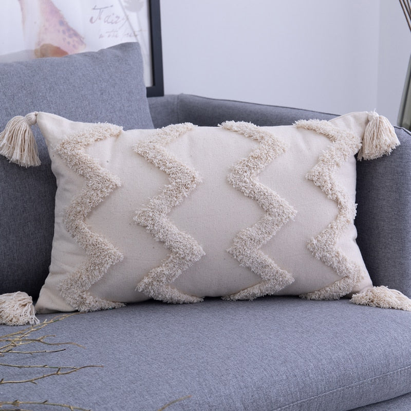 Beige cushion with Zip 45x 45cm/30x50cm - BohèmeCushion