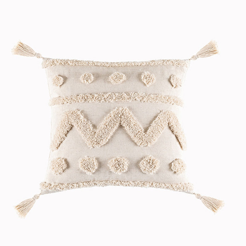 Beige cushion with Zip 45x 45cm/30x50cm - BohèmeCushion