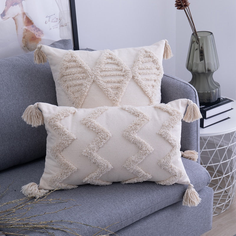 Beige cushion with Zip 45x 45cm/30x50cm - BohèmeCushion