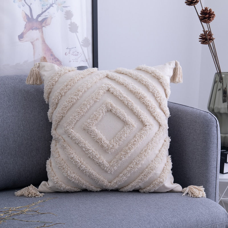 Beige cushion with Zip 45x 45cm/30x50cm - BohèmeCushion