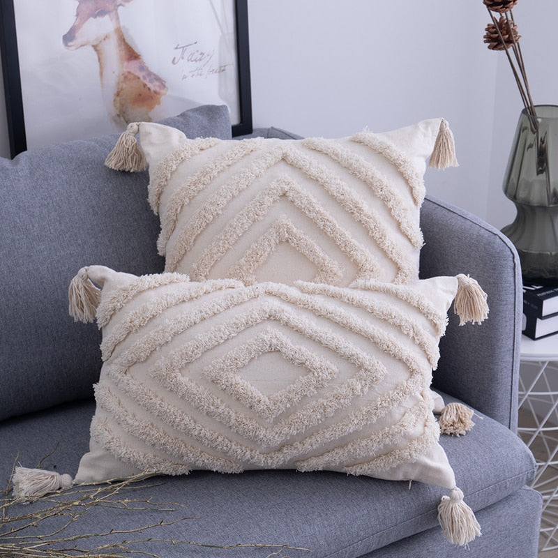 Beige cushion with Zip 45x 45cm/30x50cm - BohèmeCushion