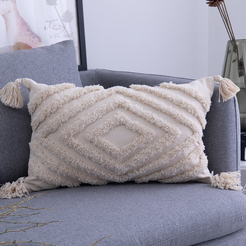 Beige cushion with Zip 45x 45cm/30x50cm - BohèmeCushion