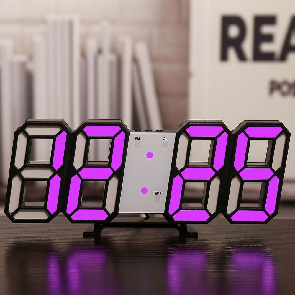 3D LED Horloge digitale