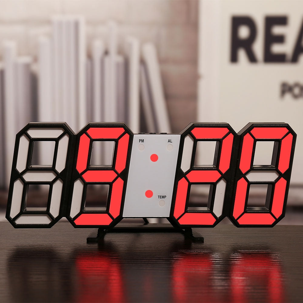 3D LED Horloge digitale